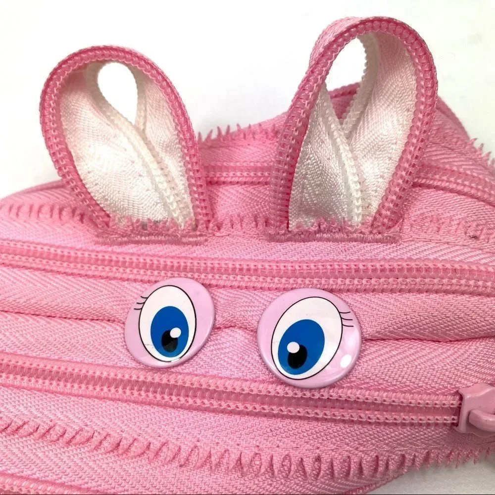 Zipit pink bunny zipper cosmetics case